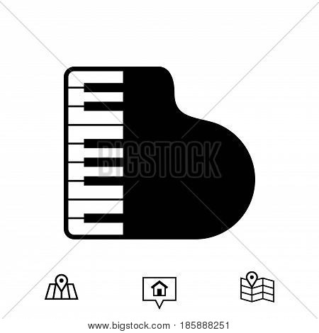 piano icon stock vector illustration flat design