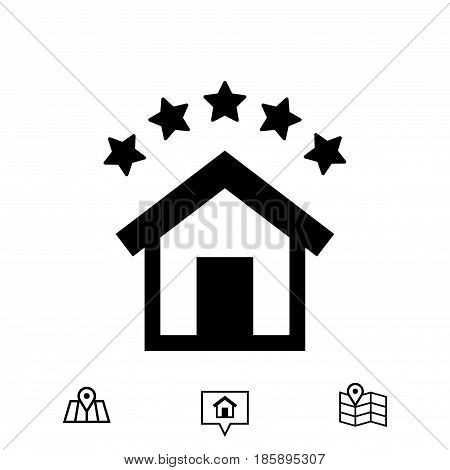 hotel icon stock vector illustration flat design
