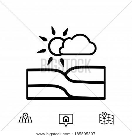 landscape icon stock vector illustration flat design