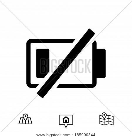 battery vector icon stock vector illustration flat design