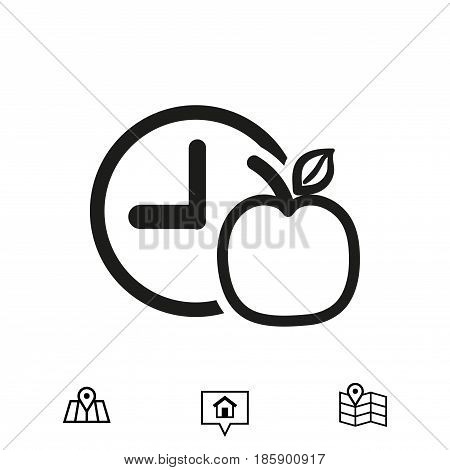 Apple Breakfast icon stock vector illustration flat design