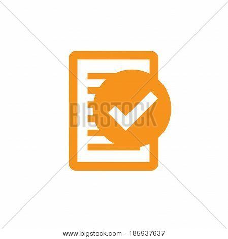 Singletasking or Monotasking icon with checkmark and paper