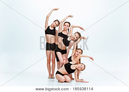 The kids dance school, ballet, hiphop, street, funky and modern dancers at studio