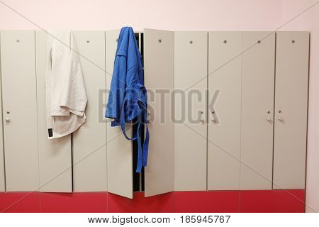 Interior of a cloakroom
