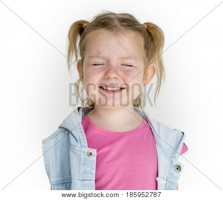 Little GIrl Smiling Happiness Playful Twintail Hairstyle