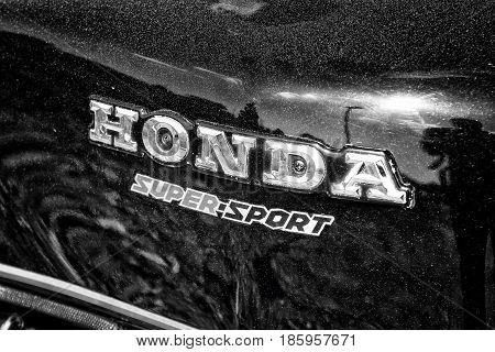 PAAREN IM GLIEN GERMANY - MAY 19: Emblem Superbike Honda CBX black and white 