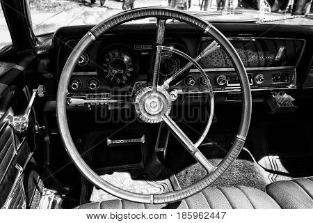 Paaren Im Glien, Germany - May 19: Cab Full-size Car Rambler Ambassador 990 (black And White) 