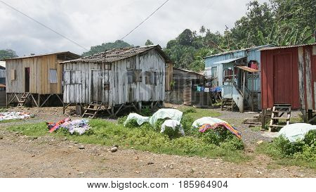 Village Ribeira Afonso, Sao Tome and Principe, Africa