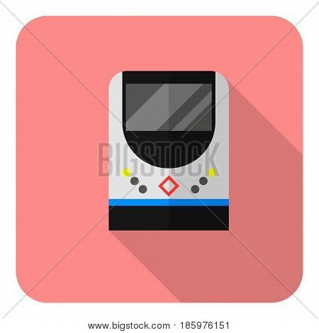 flat icon vector subway train metro pink