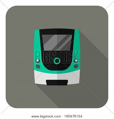flat icon vector subway train metro gray