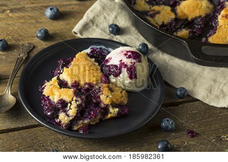 Sweet Homemade Blueberry Cobbler Dessert