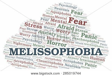 Melissophobia Word Cloud. Wordcloud Made With Text Only.