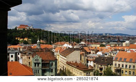View From Petrov Church On Spilberk Castle In Brno, Czech Republic.