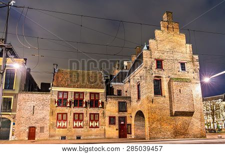 The Gevangenpoort, A Former Gate And Medieval Prison On The Buitenhof In The Hague, The Netherlands