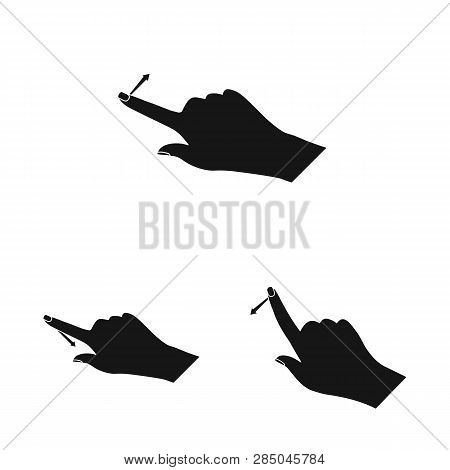 Vector Design Of Touchscreen And Hand Logo. Collection Of Touchscreen And Touch Vector Icon For Stoc