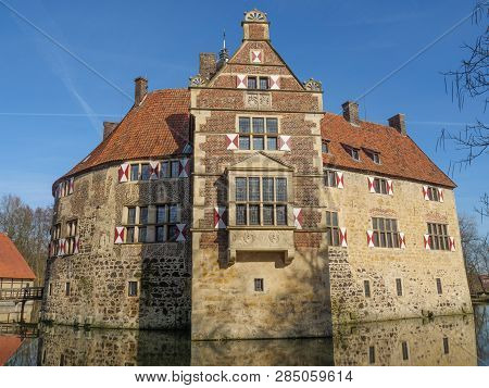 winter time at an Castle in the german muensterland
