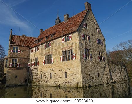 winter time at an Castle in the german muensterland