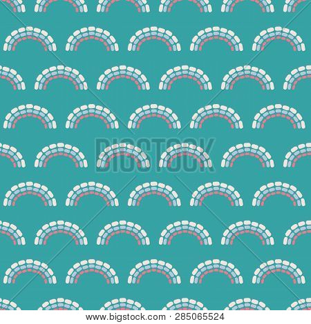 Vector Pastel Rainbow Seamless Repeat Pattern Background.