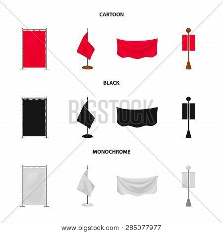 Vector Design Of Texture And Presentation Sign. Set Of Texture And Media  Vector Icon For Stock.