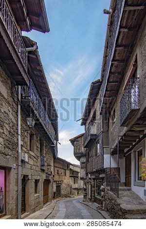 Alberca, Salamanca, Spain; June 2017: Streets And Buildings Of The Medieval Village Of La Alberca In
