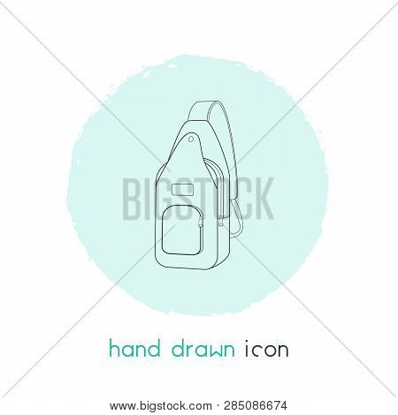 Sling Bag Icon Line Element.  Illustration Of Sling Bag Icon Line Isolated On Clean Background For Y