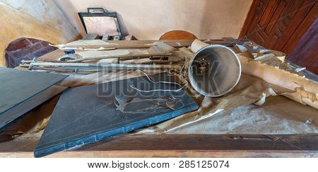 Cairo, Egypt - January 8 2019: Drawing Board Of Late Architect Hassan Fathy, Egypts Best-known Archi