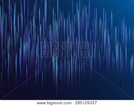 Digital Geometric Blue Lines Streams Visual Optic Technology, Speed Concept. Glowing Lines Falling A