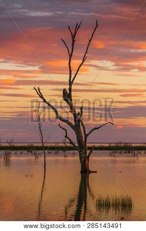 The Many Colours Of An Outback Sunset Viewed From Lake Menindee Near Broken Hilliso:800