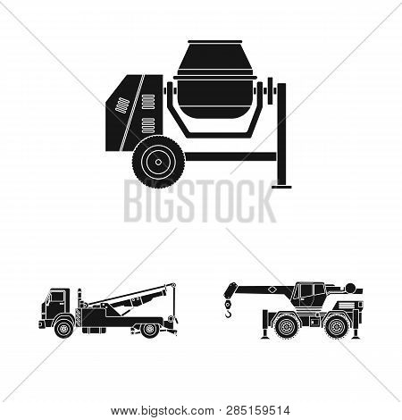 Vector Illustration Of Build And Construction Sign. Set Of Build And Machinery Vector Icon For Stock