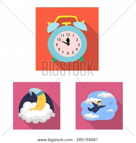 Isolated Object Of Dreams And Night Sign. Collection Of Dreams And Bedroom Stock Vector Illustration