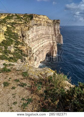 View From Sannat Cliffs, Gozo, Malta, Mediterranean