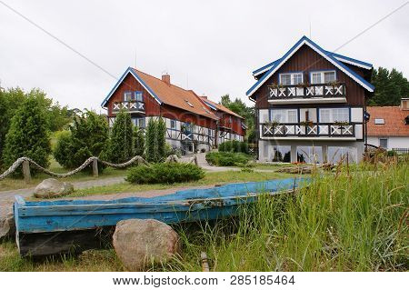 Traditional Fisherman's House In Nida, Lithuania. Nida Is A Resort Settlement On The Curonian Spit I