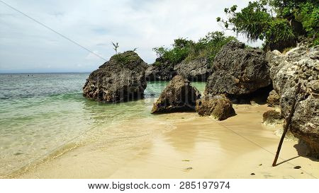 Bali White Sand Padang-padang Beach In Bali Indonesia.