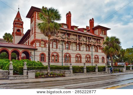 St. Augustine, Florida. January 26 , 2019. Partial View Of  Henry Flager College At Old Town.