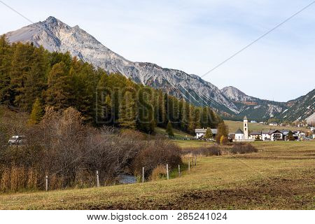 Switzerland - Tschierv, Town In Val Mustair Valley In Grisons Canton
