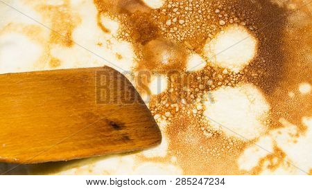 Pancakes Are Delicious.baking Pancakes On Shrove Tuesday.background Of Pancake.
