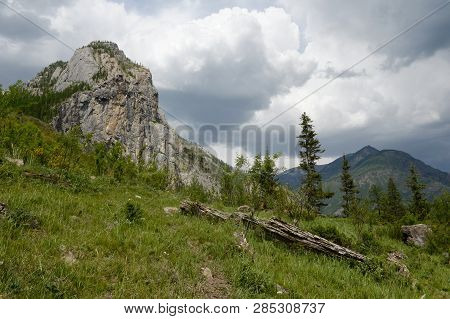 Mountain Landscape By The River Chuya, Altai Republic, Siberia, Russia