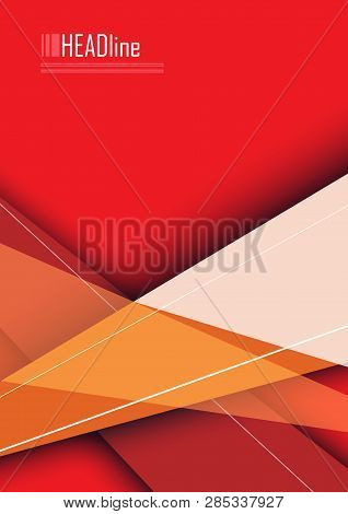 Vector Modern Cover Template. Abstract Bright Background For Poster, Brochure, Flyer Design. Layout 