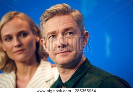 Martin Freeman poses at the 'The Operative' (Die Agentin) photocall during the 69th Berlinale International Film Festival Berlin at Grand Hyatt Hotel on February 10, 2019 in Berlin, Germany.          