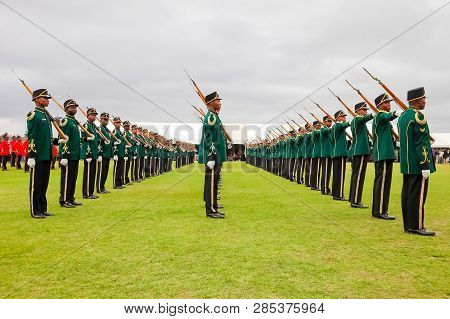 South African Defence Force Soldiers On Parade