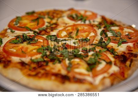 Margherita Pizza Freshly Baked And Ready To Eat