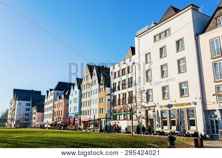Old Gable Houses In The Old Town Of Cologne, Germany