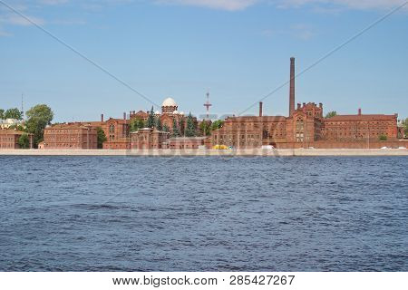 Image Of The Old Prison Crosses On The Waterfront In St. Petersburg.