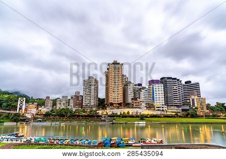 View Of Bitan In Xindian District, New Taipei City, Taiwan