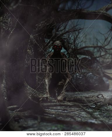 Bogeyman A Creature Of A Nightmare,3d Illustration For Book Illustration Or Book Cover