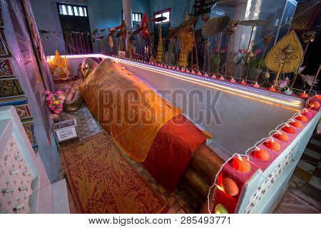 Wat Preah Prom Rath, Siem Reap, Cambodia - October 2018 : Religious Place Name Preah Prom Rath Templ