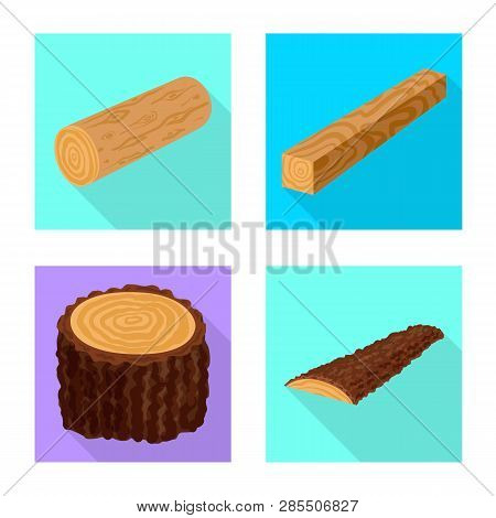 Isolated Object Of Material And Nature  Logo. Set Of Material And Raw  Stock Symbol For Web.
