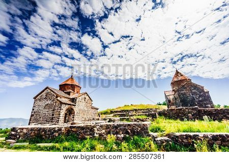 Scenic View Of An Old Sevanavank Church In Sevan In Armenia