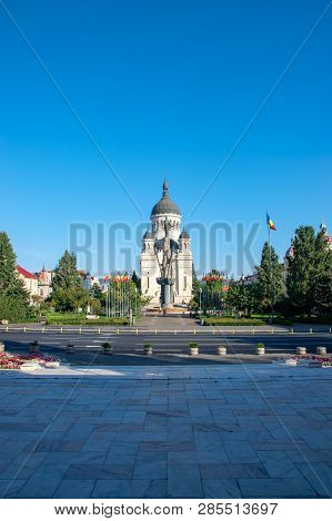 View To The Avram Iancu Square And The Dormition Of The Theotokos Cathedral, The Most Famous Romania