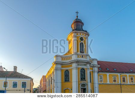 Transfiguration Church On Eroilor Avenue, Heroes Avenue - A Central Avenue In Cluj-napoca, Romania